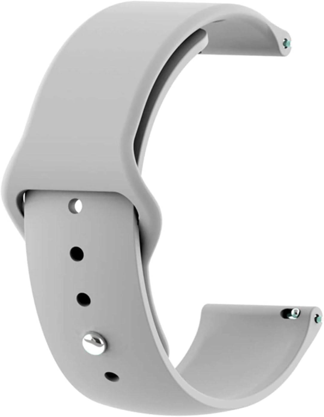 GetTechGo Soft Silicon 20mm Strap Compatible with Samsung Galaxy Watch 3 41mm,Galaxy 42mm,Active,Active 2/AmazeFit BIP,Lite,GTS,GTR(42mm)/RealMe Classic,Fashion & watches with 20mm Lugs-Gray