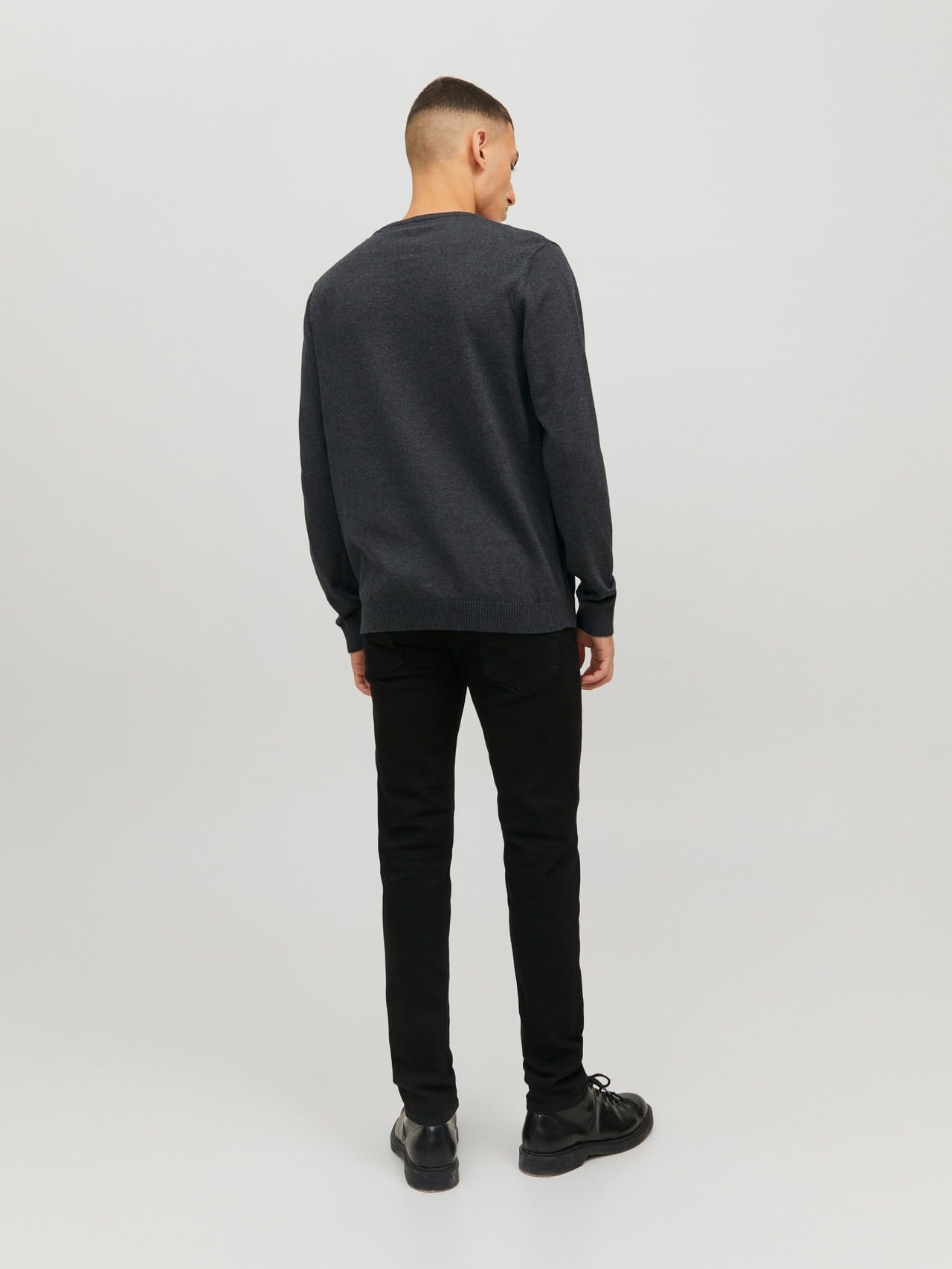 JACK & JONES Male Strickpullover Einfarbig Strickpullover