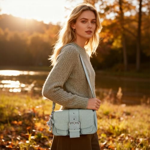 Image of Denim Crossbody Bags for Women,Blue Jean Hobo Shoulder Bag,Denim Messenger Bag