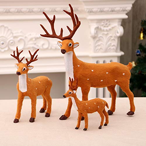 6-Inch Christmas Decorative Plum Deer, Simulation Plum Deer Decoration, Plush Christmas Plum Deer / Reindeer / Elk Decorative Ornaments Dolls For Christmas Table Decoration, Christmas Tree Decoration #TOP21