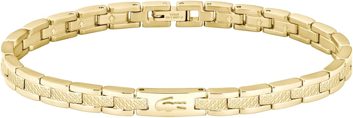 Lacoste Metropole - Link Bracelet for Women - Stainless Steel Jewelry - Adjustable Band - Iconic Collection, Fashion Accessory - Gift for Him, Stainless Steel, No Gemstone
