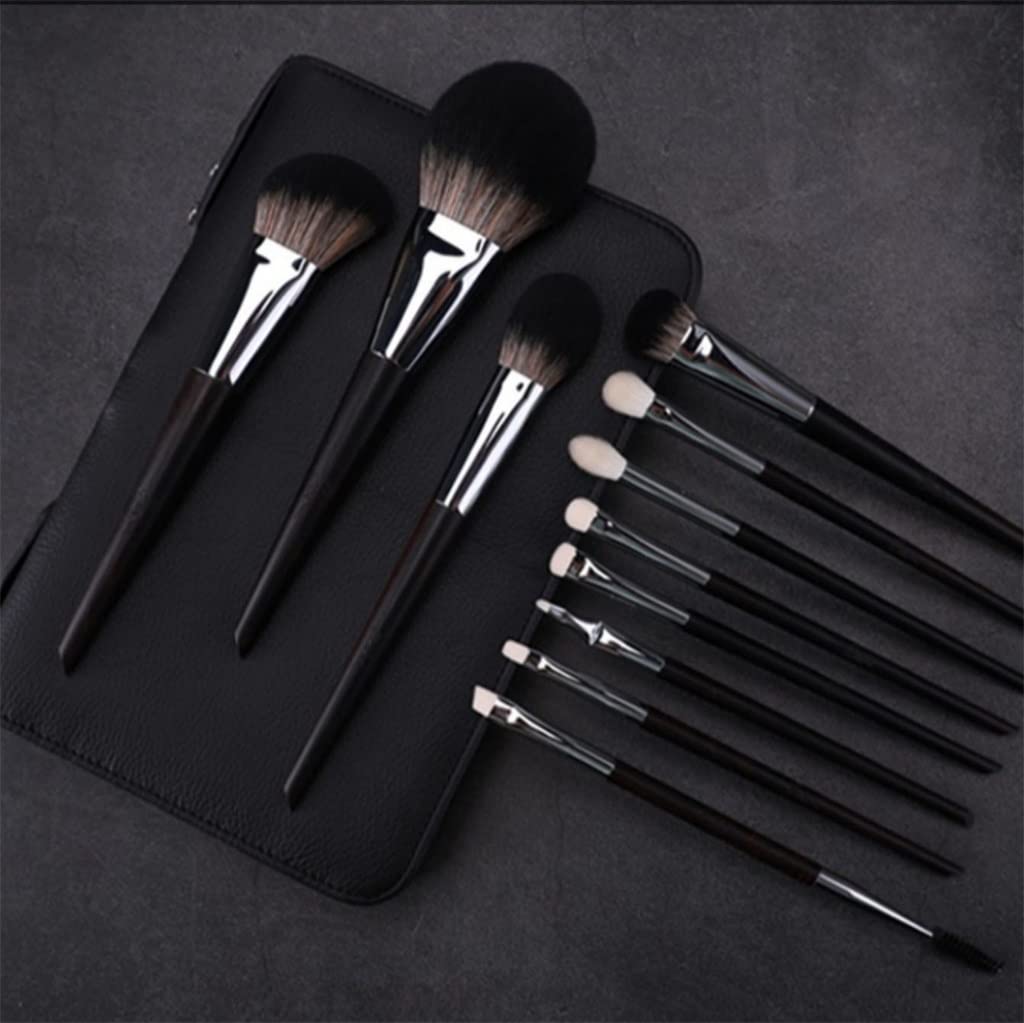 EDDGE Juego de 11 brochas de Maquillaje, brocha de Sombra de Ojos de Pelo de Animal, brocha de Belleza Profesional