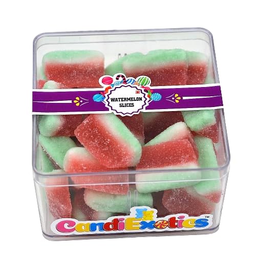 CandiExotics Watermelon Slice Shaped Gummy Candies - Fruit Flavored Jelly Candy Perfect for Kids and Adults alike (250gm)