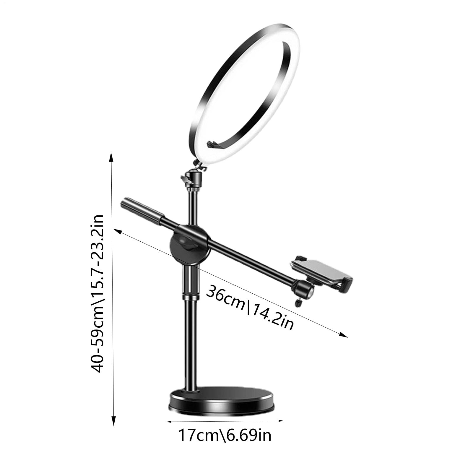 Anello luminoso per selfie con supporto - Anello di luce LED per telefono | anello di luce per selfie con supporto | Supporto per treppiede per la C riempimento anulare aerea per l'istruzione e