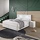 Boxspringbett 160×200 Innocent P5 LED in Weiß Kunstleder
