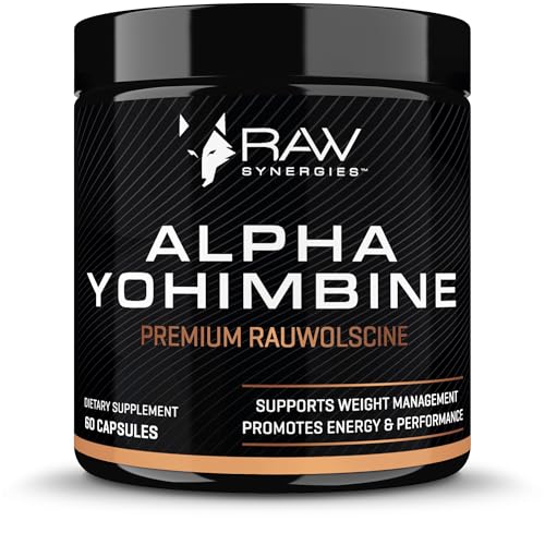 Alpha Yohimbine Yohimbe Bark Fat Burner Weight Loss Pills That Work Fast - 3rd Party Tested for Purity and Potency 60 capsules by RAW Synergies
