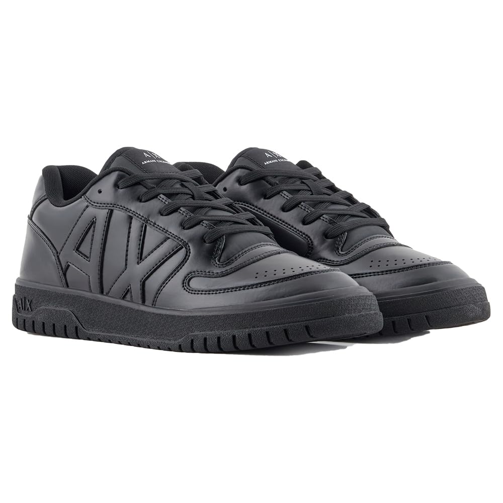 Armani Exchange Men's Duck Sneaker, Black, 8 UK