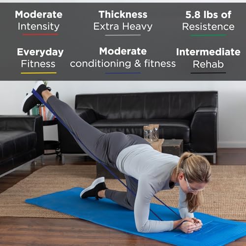THERABAND Resistance Band, Blue, Extra Heavy, 6-Yard Roll, Latex, Elastic Band for Exercise, Physical Therapy, Yoga, Pilates, Stretching, Home