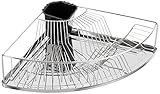 WENKO, Silver Matt, Drying Rack for Kitchen, Stainless Steel, Corner Dish Drainer, Dimensions (W x H...