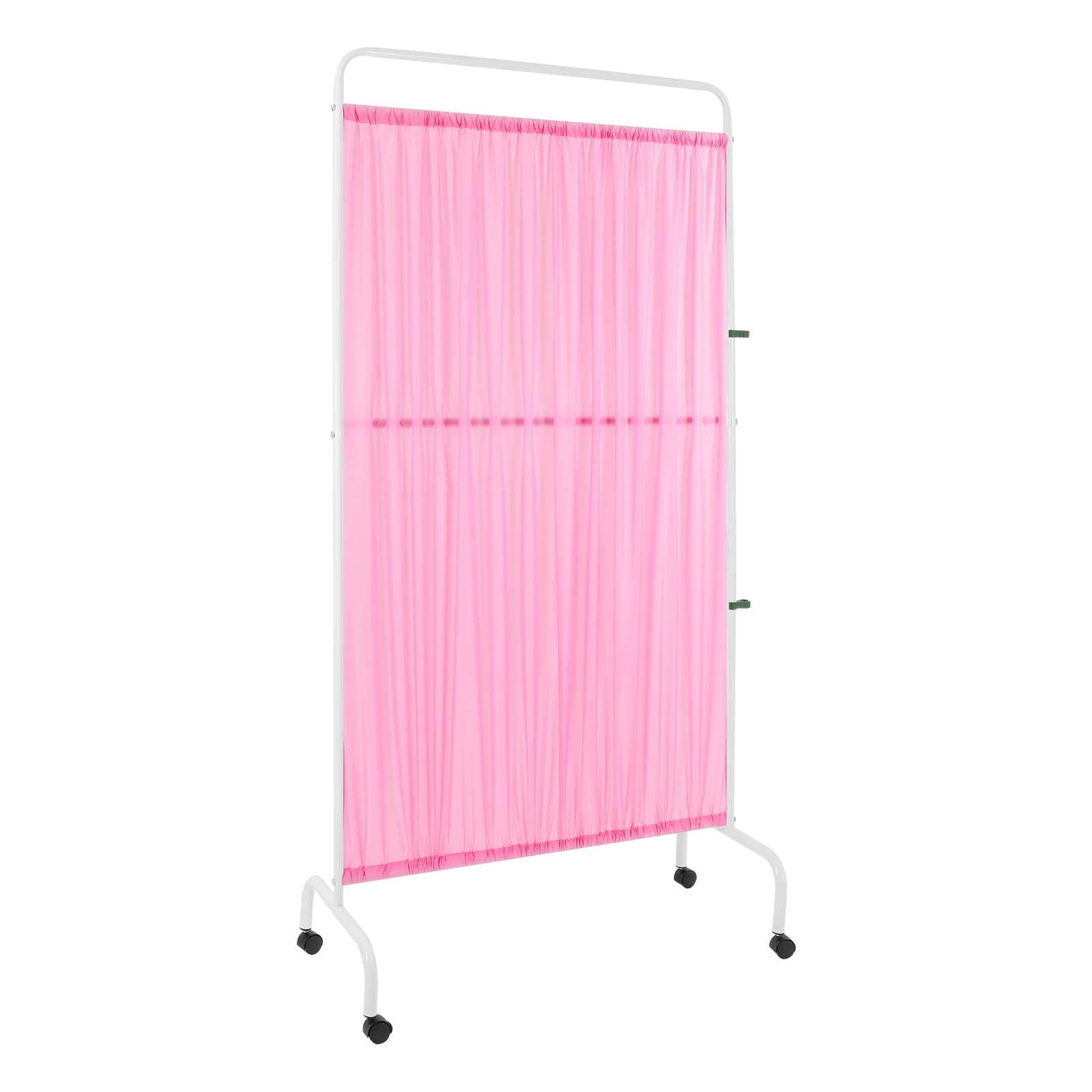 1-Panel Medical Privacy Screen, 3 X 6FT Room Divider with Wheels, Freestanding Rolling Room Panel with Carbon Steel Frame & Oxford Cloth Screen for Hospital, Beauty Salons (Pink)