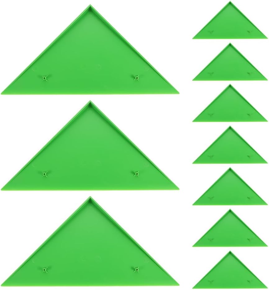 LIOOBO 10pcs Foosball Table Corner Protector Green Triangle Edge Guard HIPS Anti-Collision Bumper Replacement Parts for Foosball Game Tables