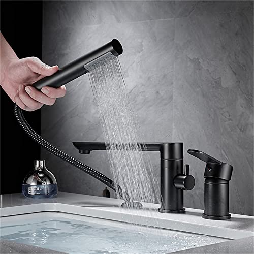 Robinet de baignoire cascade à long bec et douchette pour remplissage rapide - 4