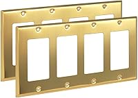 Vista 49 de Rio Salto BRASS - Placa de pared de metal dorado para interruptor de luz, placa de pared para receptáculo, cubiertas basculantes de 1 banda, latón