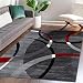 Persian-Rugs 3895 Gray Swirls 7'10 x10'6 Modern Abstract Area Rug Carpet