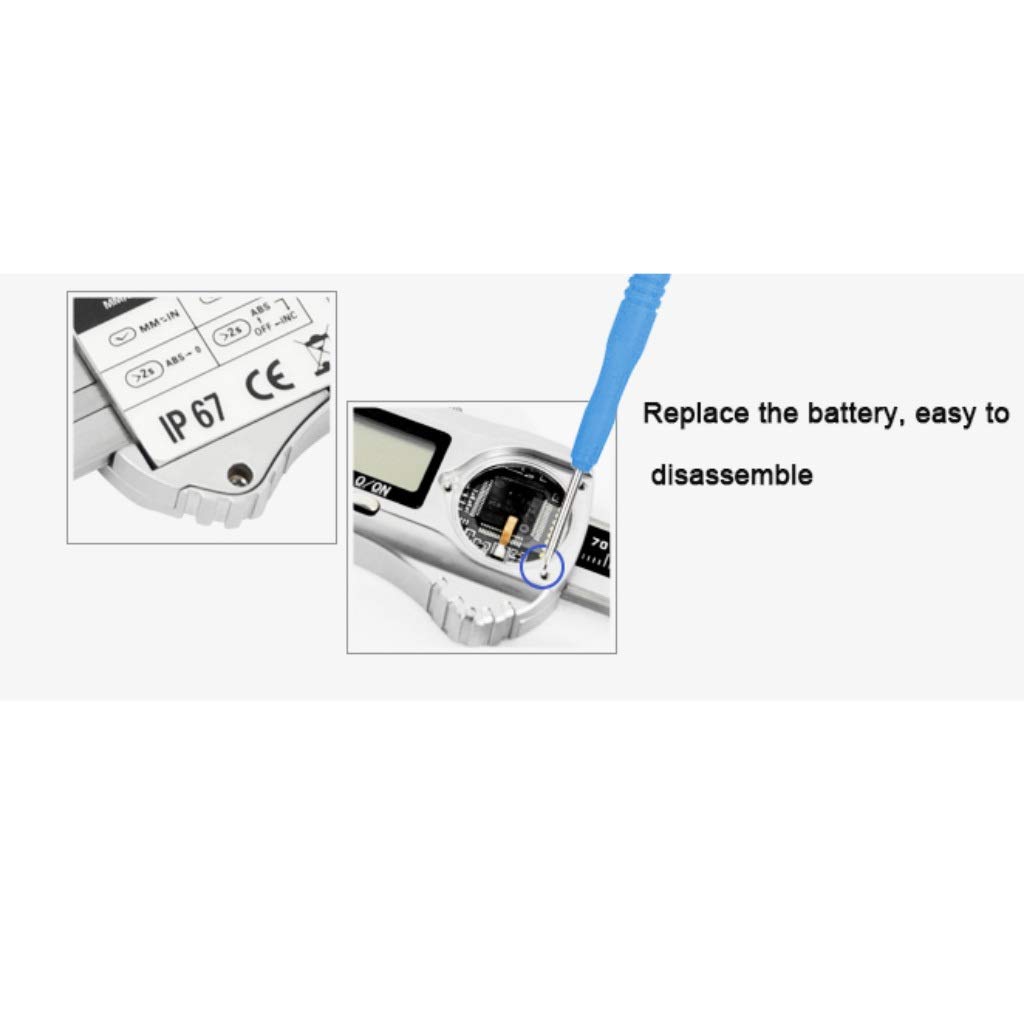 Pantalla Digital calibrador electrónico Digital Vernier de Pinza Impermeable IP67 Rango: 0-150mm