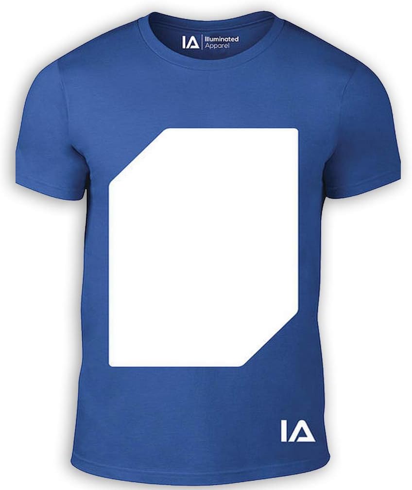 Illuminated Apparel Interactive Glow in The Dark T-Shirt - Fun for Birthday Parties & Festivals - Light up The Night (3-4 Years, Blue/Green Glow)