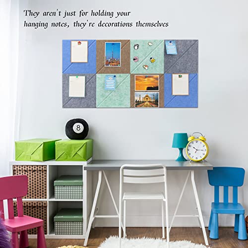Joymomo Bulletin Board Felt Pin Board Wall Mounted Pack Of 8, Pin Display Board Splicing Diy Bulletin Board For Hanging Notes, Calendars,Photos Memos,Pin (Without Accessories) #TOP6