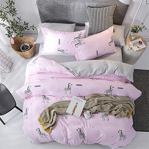 Housse de couette en microfibre confortable et douce parure 4 pièces - 8