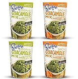 Frontera Gourmet Mexican Gluten Free Guacamole Mix 2 Flavor 4 Pouch Variety Bundle, (2) each:...