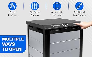 Package Vault- Robust Large Smart Delivery Lock Box Package Theft Prevention with a Smart Bluetooth Lock, Great for Outdoor Patios and Porches to Keep Your Packages and Deliveries Safe