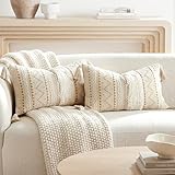 BlissBlush Juego de 2 Fundas de Almohada Decorativas lumbares de 12 x 20 Pulgadas, decoración del hogar