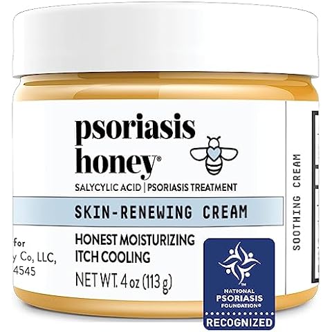 PSORIASIS HONEY Skin-Renewing Cream - Eczema & Seborrheic Dermatitis Cream - Psoriasis Treatment for Skin, Redness & Itch Relief (4oz) Cover