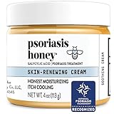 PSORIASIS HONEY Skin-Renewing Cream - Psoriasis Cream for Dry Skin - Daily Ointment & Moisturizer for Eczema Or Sensitive Skin - Psoriasis Lotion for Itchy Skin Relief (4oz)