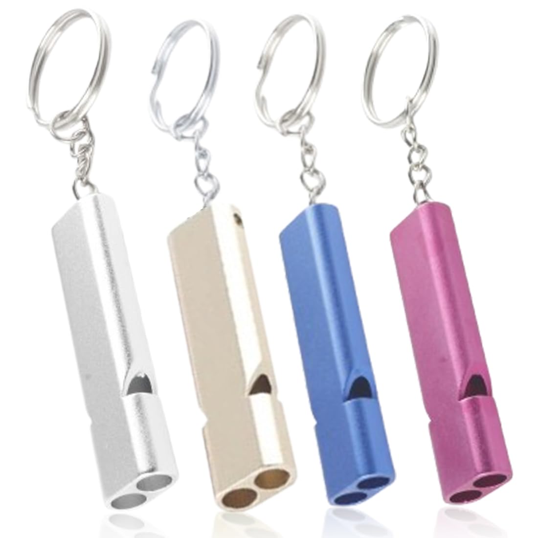 GXGM 4 Stück Trillerpfeifen Set - Notfallpfeife Mit Schlüsselanhänger Für Outdoor