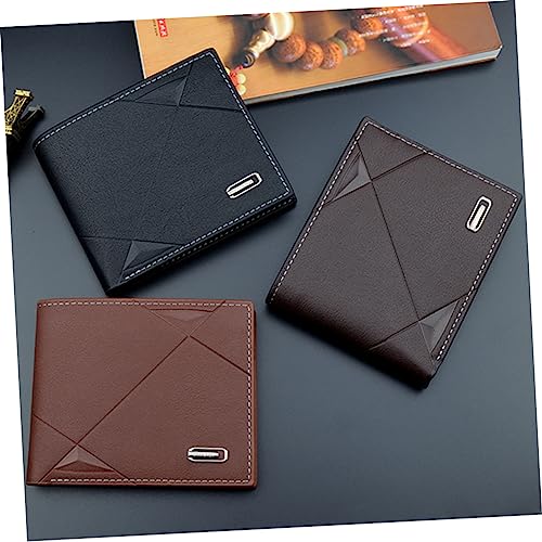 Man Wallet Sturdy Pu Purse Zippered Coin Holder Multiple Card Slots Fashion Multi Pocket Wallet Gentle Retro Design Black3