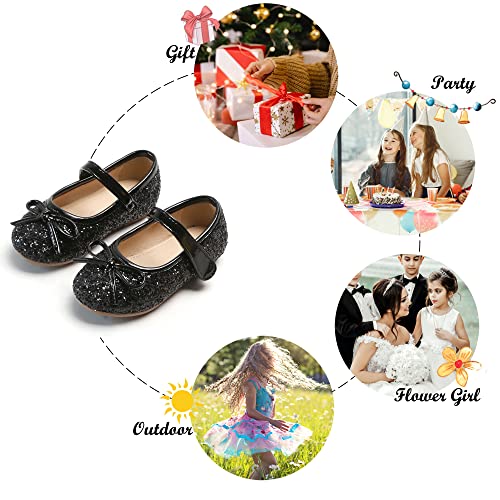 Image of Felix & Flora Toddler Flower Girl Dress Shoes - Girl Ballet Flats Party School Shoes Wedding