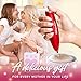 PowerLix Powerful Handheld Milk Frother With Stand Battery Operated Foam Maker Frother Wand For Coffee (A Black) (Red)