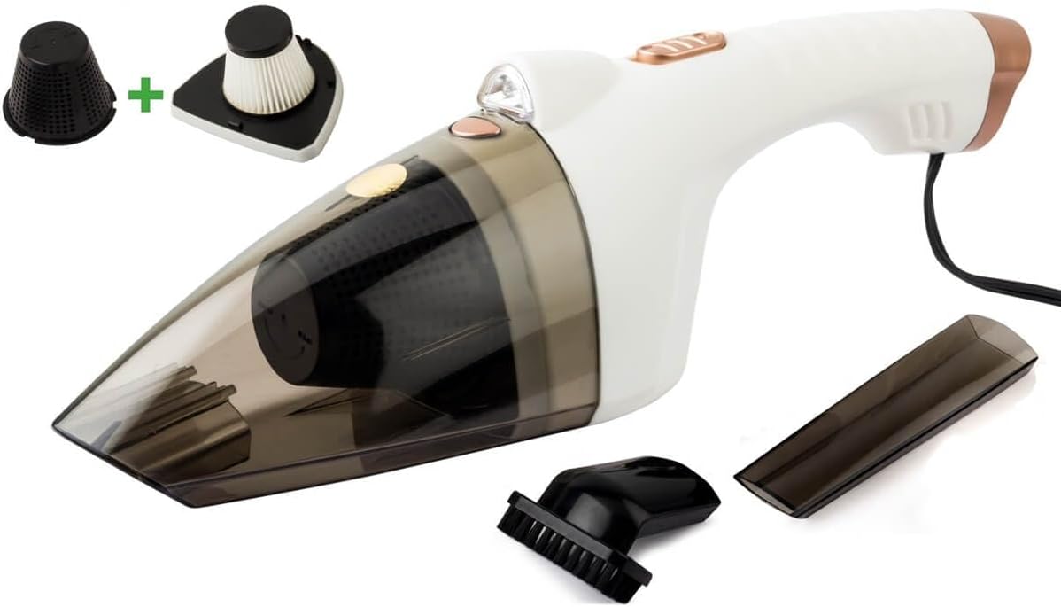 RNG EKO Green 200 Watt/6.5KPA Cyclonic Power Wet/Dry Car Vacuum Cleaner - White (12V)