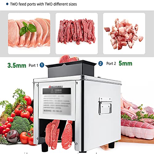 Máquina automática cortadora de carne doble boca miniatura 2