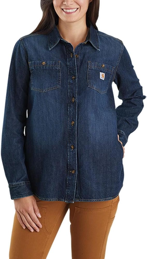 Carhartt Women's Relaxed Fit Midweight Denim Overshirt