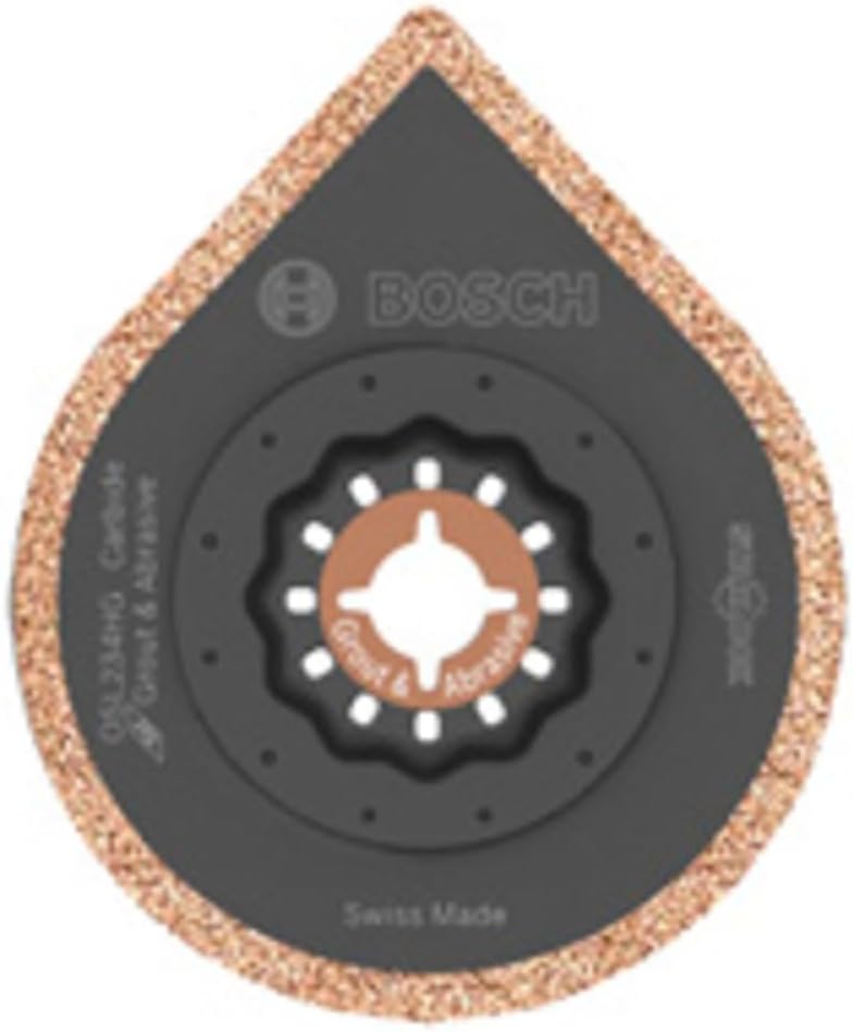 Starlock Grout Removal Blade for Oscillating Tool, Multi Tool Grout Blade for Thinset and Tile Applications, Carbide Grit (OSL234HG),