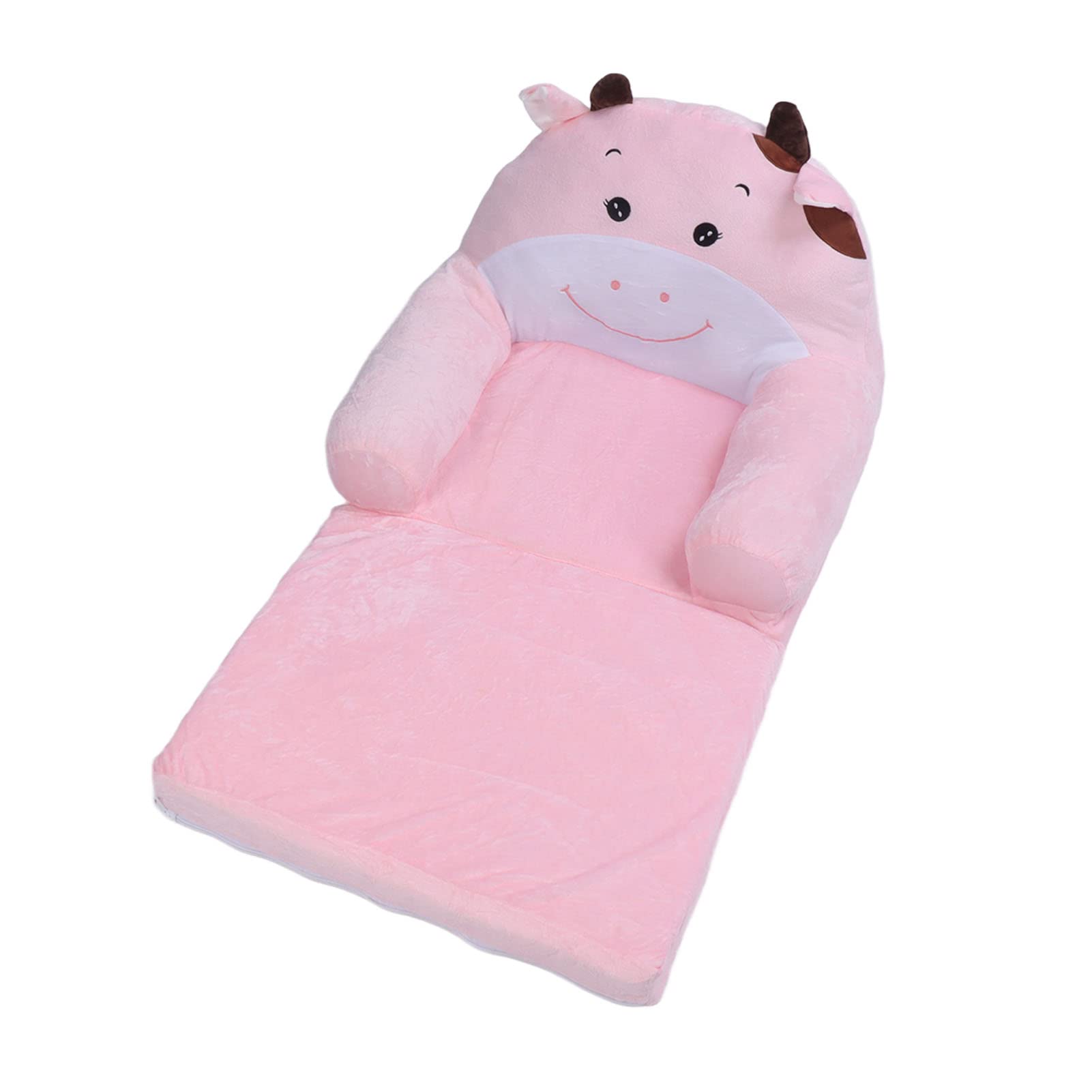 Foldable Kids Sofa Cute Cartoon Soft Comfortable Children Folding Couch Sofa Bed for Boys Girls Bedroom (2 Layers)