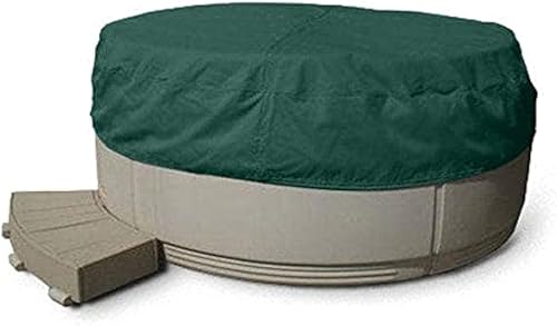 Covermates Cubierta redonda para bañera de hidromasaje, material ligero, resistente a la intemperie, dobladillo elástico, fundas de vida al aire