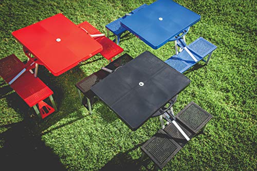 Image of PICNIC TIME NFL Picnic Table Portable Folding Table with Seats and Umbrella