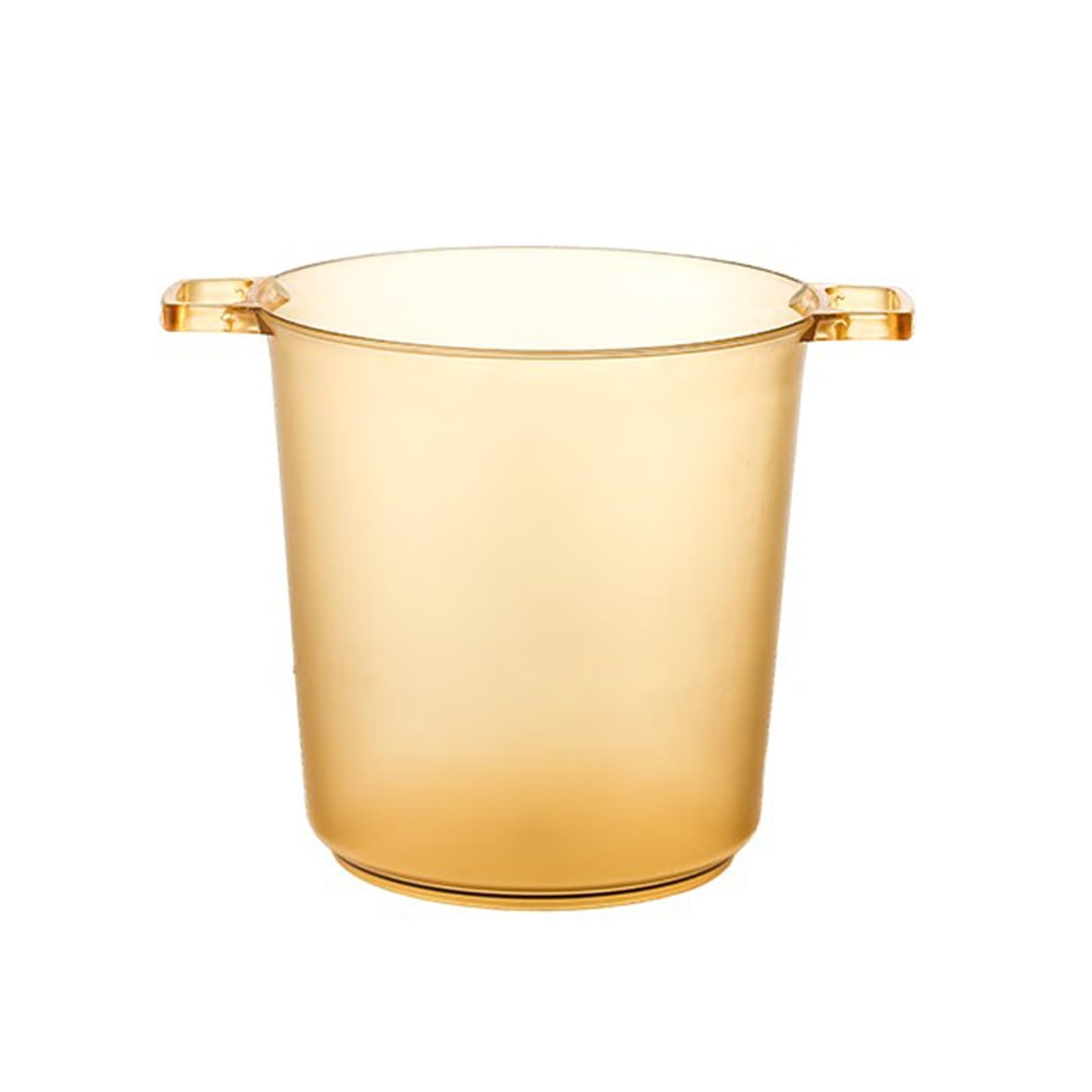 Flaschenkühler Acryl-Eiskübel, kommerzieller Champagner-Eimer, Zuhause, transparente Bar, kreativer Eiskörner-Eimer, 5 Liter, mattierter transparenter Eiskübel Eiskühler(Bruin)
