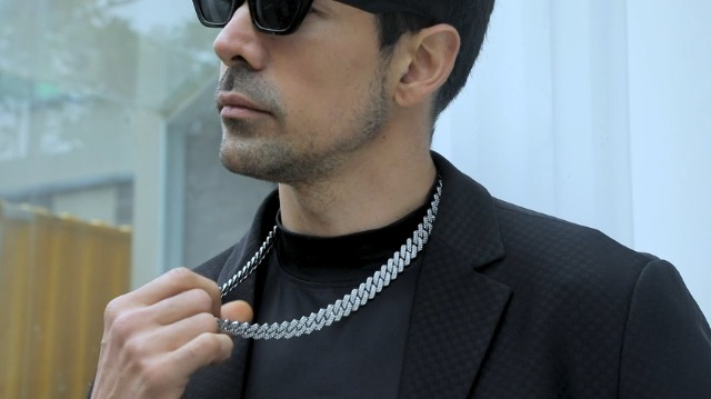 U7 Collana Acciaio Uomo Catena Cubana Collana Uomo Acciaio Inossidabile Catenina Girocollo Donna colore Argento Larghezza 3 mm lunga 35 cm Stile Hip hop Rapper