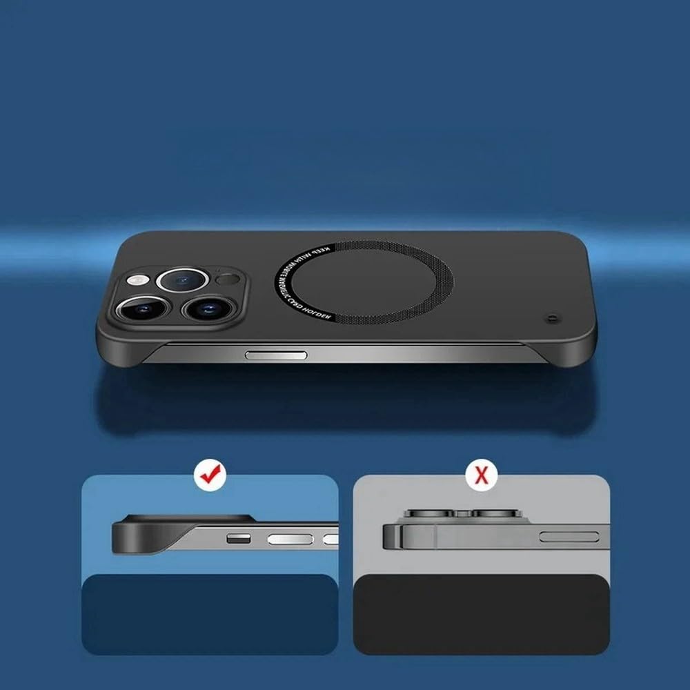 Ultracienkie twarde PC Magnetyczne etui na telefon bez ramki do iPhone'a 16 Plus Pro Max 16Pro Matowy kolor Jednolity, Jasnozielony, Do iPhone'a 16