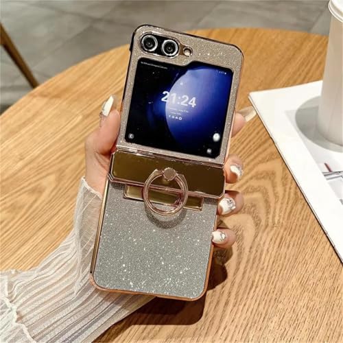 Coque Galaxy Z Flip 3 avec anneau et finition diamant dégradé or
