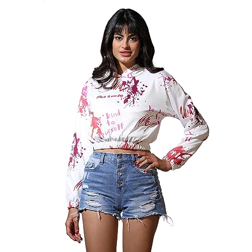 Image of DHRUVI TRENDZ Rayon Hooded T Shirt for Women | Women's T Shirt | T Shirt Women's | Casual Loose Fit | Hoodies T Shirt for Women | T-Shirt for Women