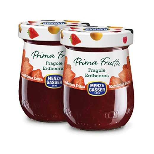 Menz&Gasser, Marmellata di Fragole Prima Frutta, con 50% di Frutta, Realizzata con Frutta di Alta Qualità IQF, Lavorata con Passione in Trentino-Südtirol, Naturalmente Senza Glutine, Vegan, 2x340 g