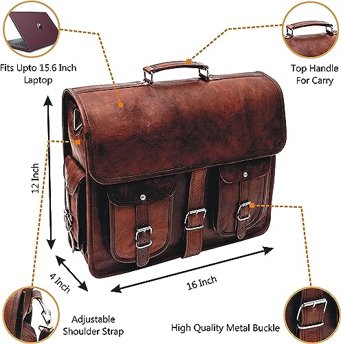 Leather Messenger Bag Brown Briefcase Leather Cross body Shoulder Large Laptop bag2