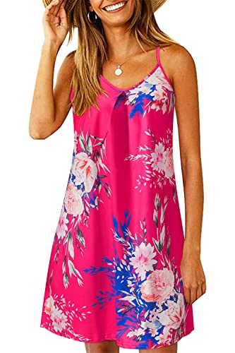 Ultranice Women's 2023 Spring Summer Casual Vacation Hawaiian Beach Dresses Cover Up V Neck Floral Backless Mini Sun Dress(Floral E,M) #TOP6