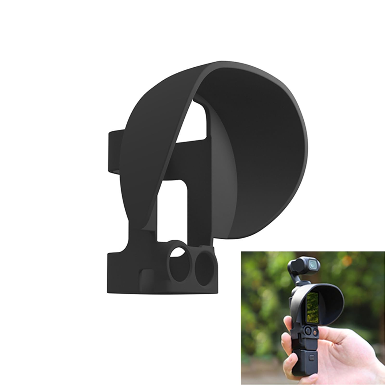 LICHIFIT Screen Hood Sun Hood for DJI Osmo Pocket 3 Gimbal Camera Frame Case with Screen Protector Anti-Glare Sunshade Cover Guard Accessories