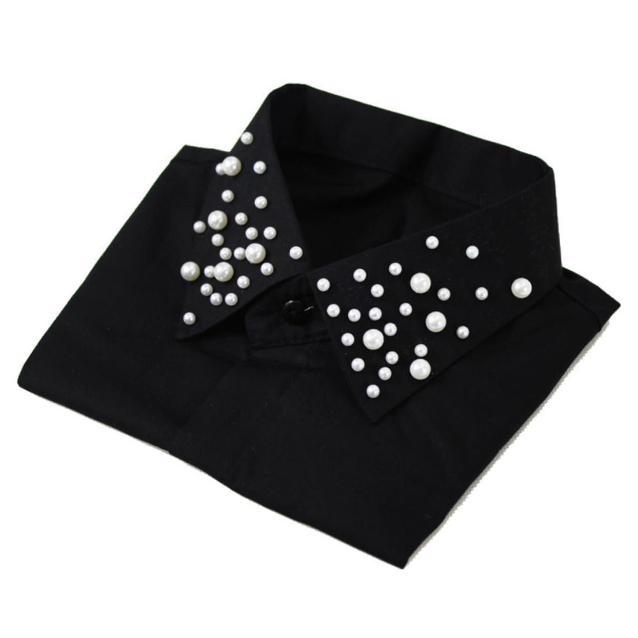 GALPADA col amovible femme chemises tee shirt tee-shirt teeshirt Col demi-chemise faux col amovible chemisier demi-chemise Black