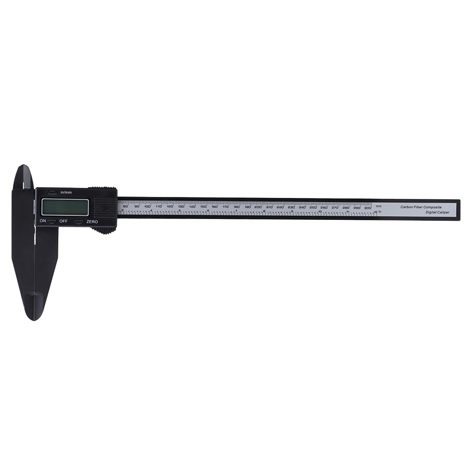 Pied à Coulisse Numérique 150 Mm 300 Mm Règle électronique en Fibre de Carbone avec Longue Mâchoire Non Magnétique pour le Travail du Bois, Outil de Mesure Précis pour l'école, l'atelier,