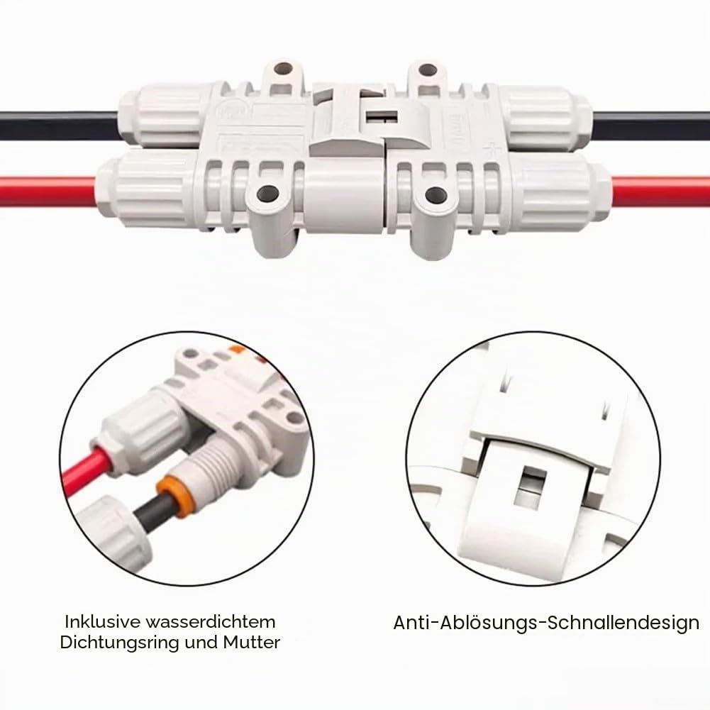 Stecker und Buchse wasserdichter Stecker 120A 1200V für Gabelstaplergenerator Hochstrom elektrische Verbindung Geeignet für Parkklimaanlagen (M und F Draht)